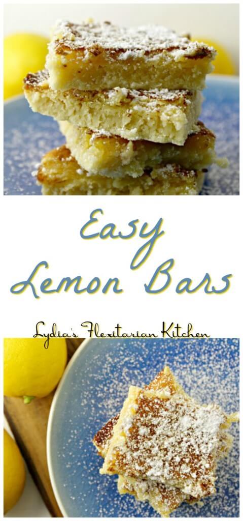 Easy Lemon Bars ~ Lydia's Flexitarian Kitchen