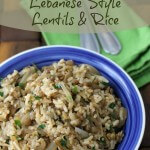 Mudjaddara: Lebanese Style Lentils and Rice ~ Lydia's Flexitarian Kitchen