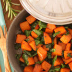 photo of sweet potatoes and spinach