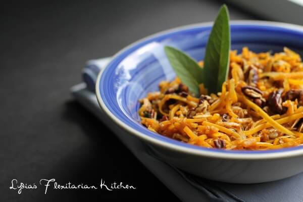Butternut Squash Noodles with Brown Butter Sage Sauce ~ Lydia's Flexitarian Kitchen