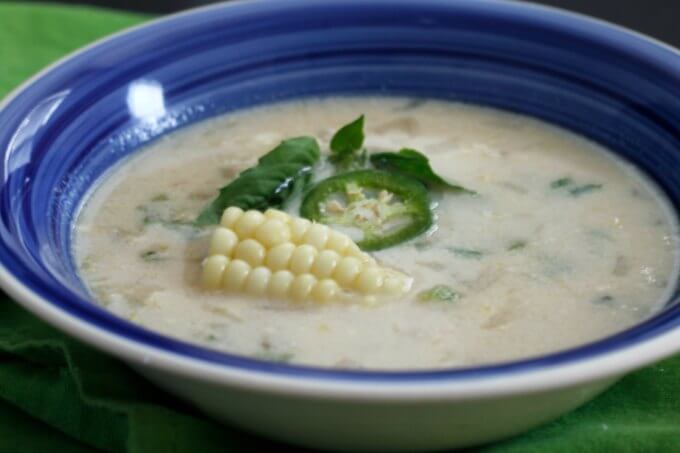 Creamy Corn Soup ~ Lydia's Flexitarian Kitchen