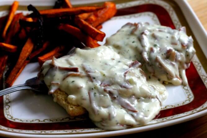 Creamed Chipped Beef with Root Vegetable Fries ~ Lydia's Flexitarian Kitchen