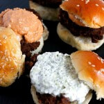 Turkish Meatball Sliders with Two Sauces ~ Lydia's Flexitarian Kitchen