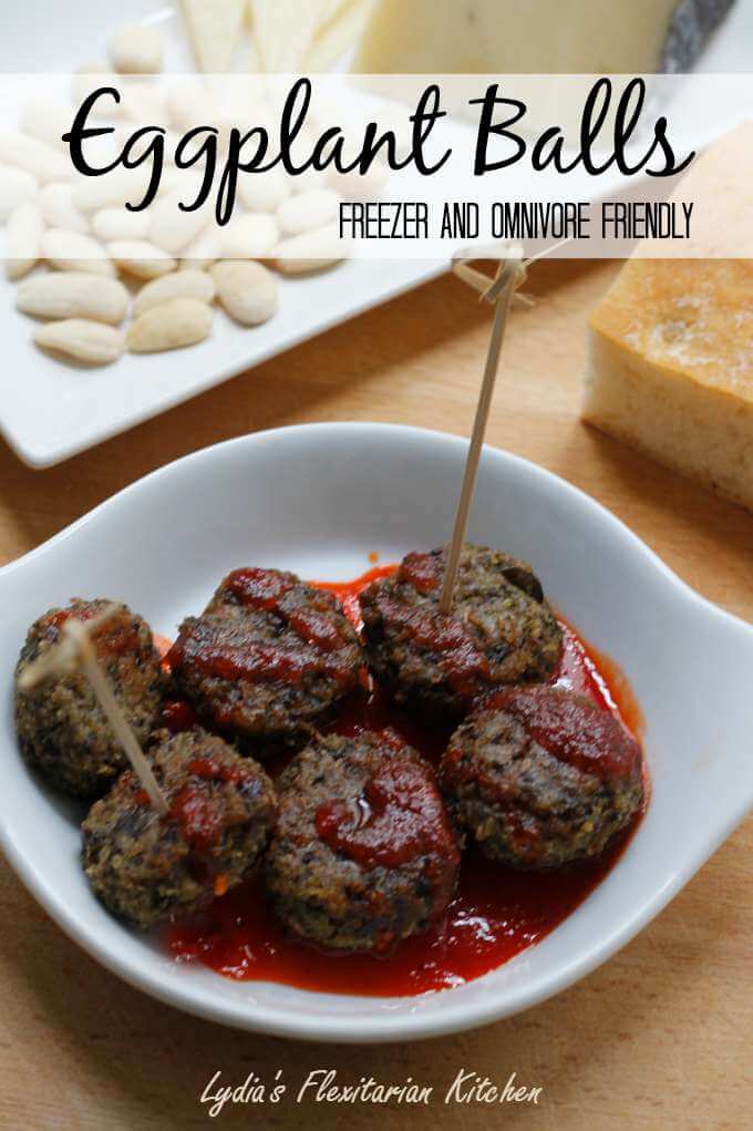Eggplant Meatballs ~ Freezer and Omnivore Friendly ~ Lydia's Flexitarian Kitchen
