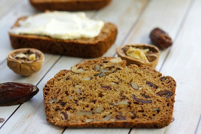 Date Nut Bread with Orange Cream Cheese Spread ~ #TheRecipeReDux ~ Lydia's Flexitarian Kitchen