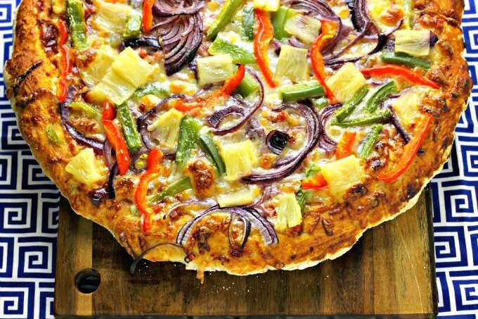 Pizza Fantasy Night ~ All Veggie Pizza ~ Lydia's Flexitarian Kitchen