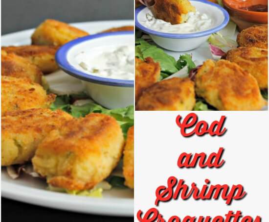 Cod and Shrimp Croquetttes ~ #TheRecipeReDux ~ Lydia's Flexitarian Kitchen
