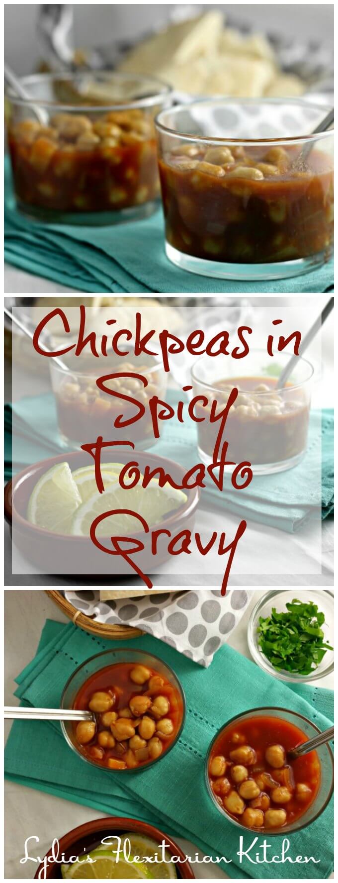 Chickpeas in Spicy Tomato Gravy ~ Food of the World ~ Egypt ~ Lydia's Flexitarian Kitchen