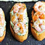 Shrimp on Toast with Garlic Herb Mayo ~ Lydia's Flexitarian Kitchen