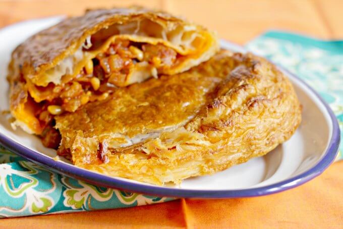 Empanada: the stuffed pastry of Spain ~ #CaminoFlavors ~ Lydia's Flexitarian Kitchen