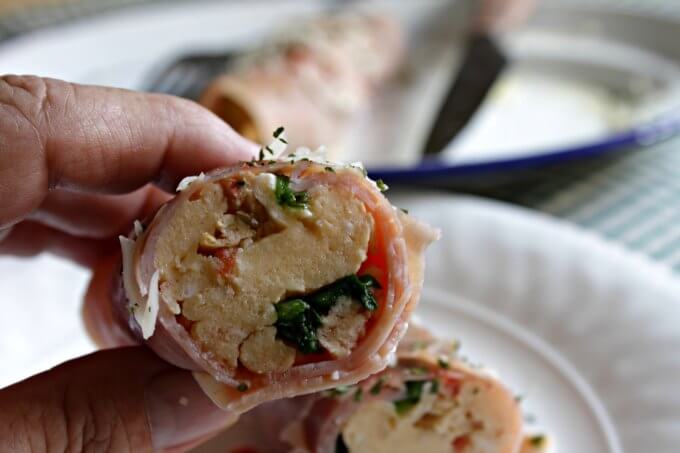 Low Carb Ham & Egg Roll Up ~ Lydia's Flexitarian Kitchen