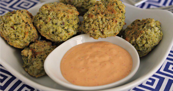 Cheesy Broccoli and Dukkah Balls ~ Lydia's Flexitarian Kitchen