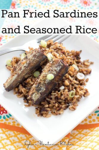 Sardines with Seasoned Rice ~ Lydia's Flexitarian Kitchen