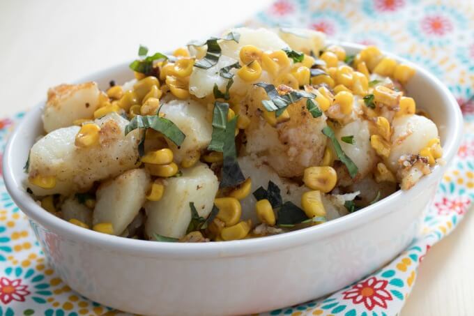 Corn and Potato Skillet ~ Lydia's Flexitarian Kitchen