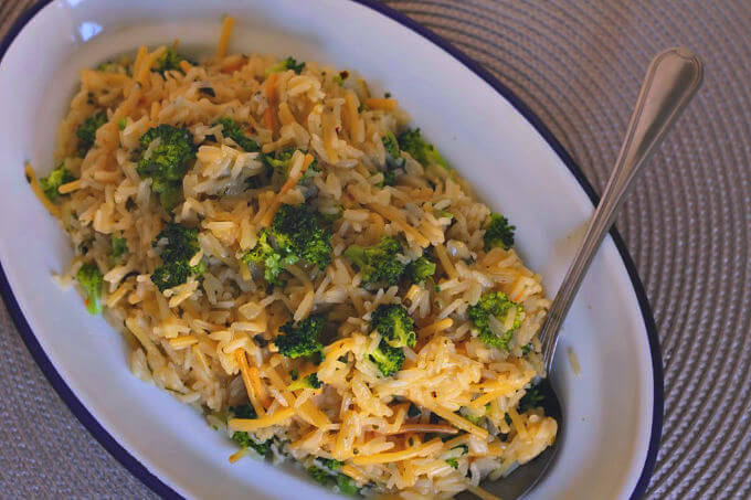 Cheesy Broccoli Rice A Roni ~ Lydia's Flexitarian Kitchen