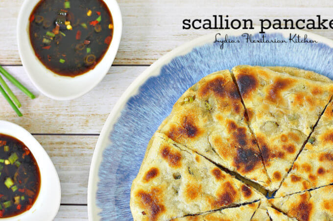 Scallion Pancakes ~ Lydia's Flexitarian Kitchen