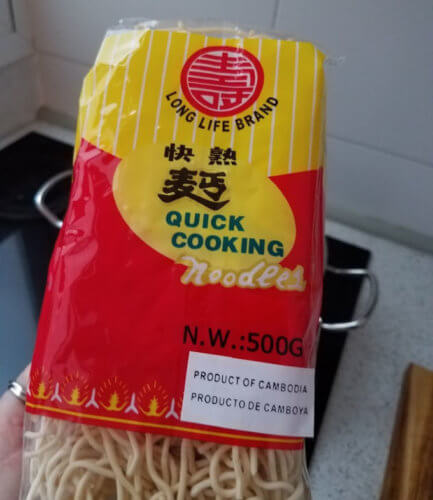 photo of longevity noodles in the package