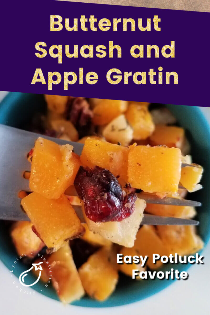 Butternut Squash Apple and Cranberry Gratin - Lydia's Flexitarian Kitchen