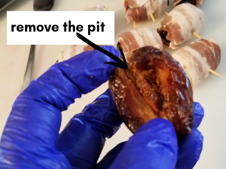 remove the pit from the date before using
