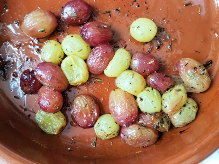 roasted grapes with thyme